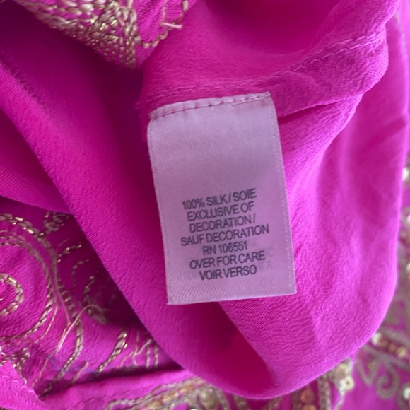 Caypso Pink Silk Mini Dress Size Small - Picture 11 of 11